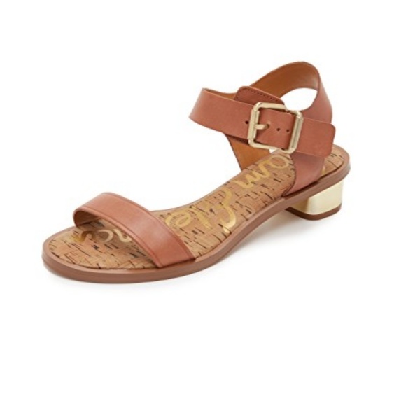 Sam Edelman Shoes - NEW! Sam Edelman Trixie sandals cognac gold heel